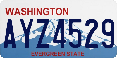 WA license plate AYZ4529