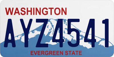 WA license plate AYZ4541