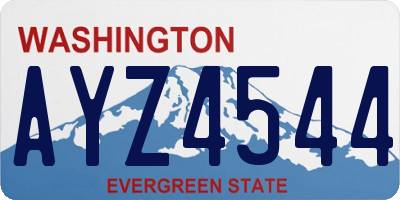 WA license plate AYZ4544