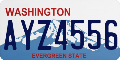 WA license plate AYZ4556