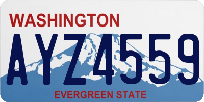 WA license plate AYZ4559