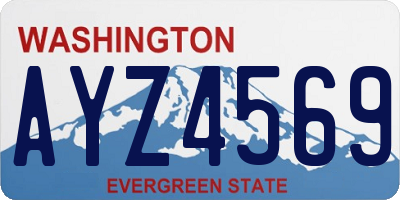 WA license plate AYZ4569