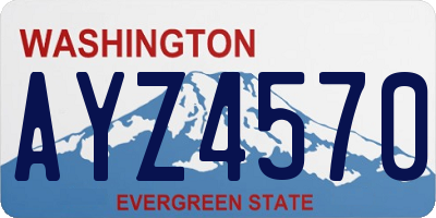 WA license plate AYZ4570