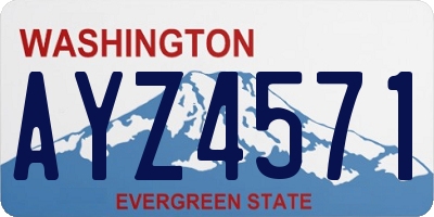 WA license plate AYZ4571