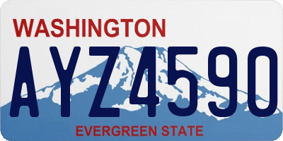 WA license plate AYZ4590