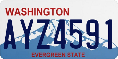 WA license plate AYZ4591