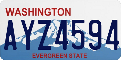 WA license plate AYZ4594