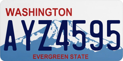 WA license plate AYZ4595