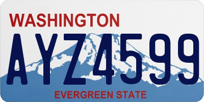 WA license plate AYZ4599