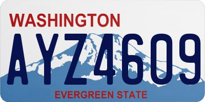 WA license plate AYZ4609