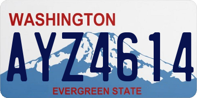 WA license plate AYZ4614