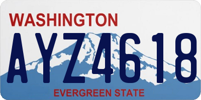 WA license plate AYZ4618