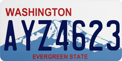 WA license plate AYZ4623