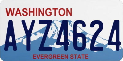 WA license plate AYZ4624