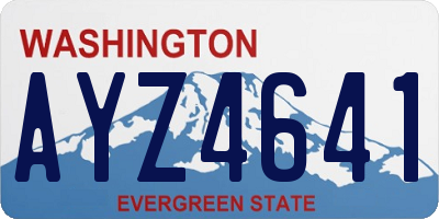 WA license plate AYZ4641