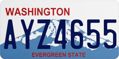 WA license plate AYZ4655