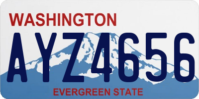 WA license plate AYZ4656