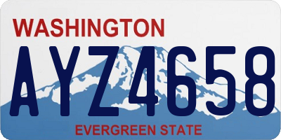 WA license plate AYZ4658