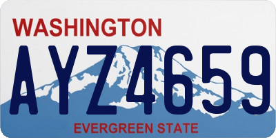 WA license plate AYZ4659