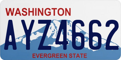 WA license plate AYZ4662