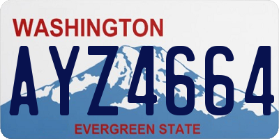 WA license plate AYZ4664