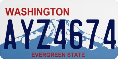 WA license plate AYZ4674