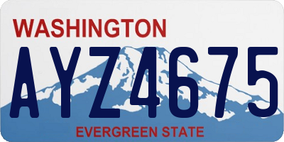 WA license plate AYZ4675