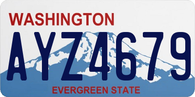 WA license plate AYZ4679