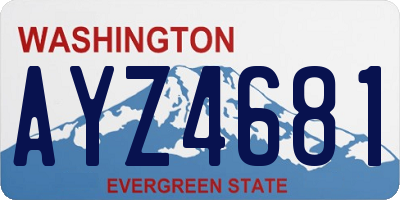 WA license plate AYZ4681