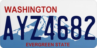 WA license plate AYZ4682