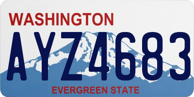 WA license plate AYZ4683