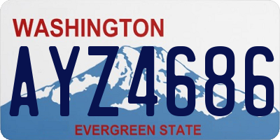 WA license plate AYZ4686