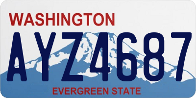 WA license plate AYZ4687