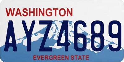 WA license plate AYZ4689