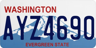 WA license plate AYZ4690