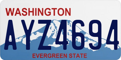 WA license plate AYZ4694