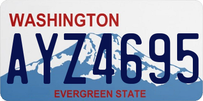 WA license plate AYZ4695