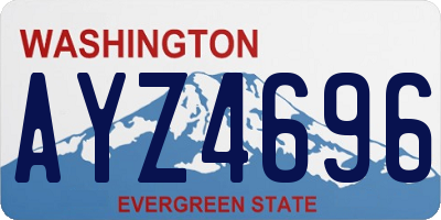 WA license plate AYZ4696