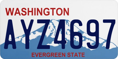 WA license plate AYZ4697