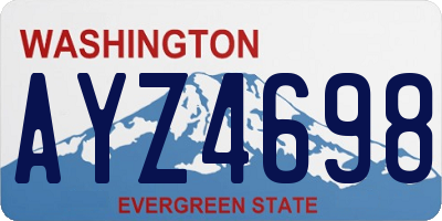 WA license plate AYZ4698