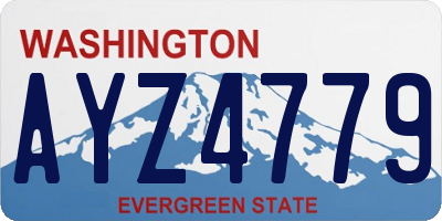 WA license plate AYZ4779