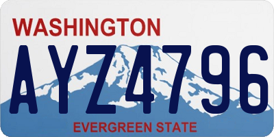 WA license plate AYZ4796