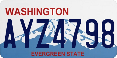 WA license plate AYZ4798