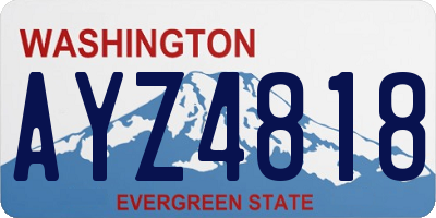 WA license plate AYZ4818