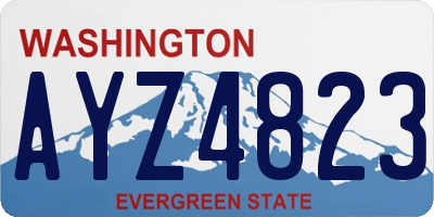 WA license plate AYZ4823