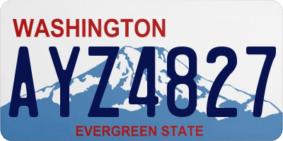 WA license plate AYZ4827