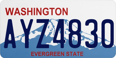 WA license plate AYZ4830