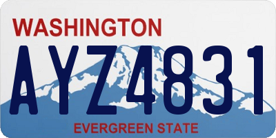 WA license plate AYZ4831