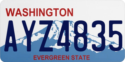 WA license plate AYZ4835