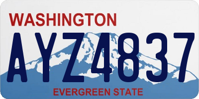 WA license plate AYZ4837